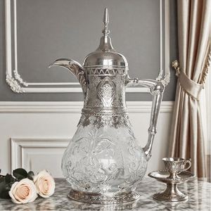 Carafe à eau froide en verre de luxe arabe du Moyen-Orient pour usage domestique, grande capacité 1,6 L, carafe à thé de haute qualité - Product Image 3