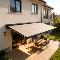 Auvent rétractable électrique 5X4M 5X3.5M 5X3M 5X2.5M 5X2M 5X1.5M, auvent à bras repliable de 5M, auvent motorisé pour jardin, villa, patio