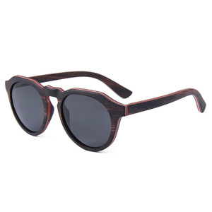 Lunettes de soleil en bois Conchen W3092, monture noire, verres TAC, protection UV400, unisexe, mode, pour la conduite - Product Image 5