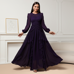Vestido Maxi Elegante de Moda para Fiestas de Otoño 2025, Vestido Africano de Talla Grande con Corte en A y Estilo <span class=keywords><strong>Imperio</strong></span> para Mujer - Product Image 2