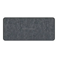 Tapis de bureau en feutre pour ordinateur et souris, 36x15,7 pouces, gris foncé, style gaming, en caoutchouc naturel, rectangulaire, non toxique, en stock