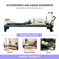 Tempat Tidur Reformer Pilates Aluminium Peralatan Reformer Pilates Profesional untuk Studio Pilates dan Latihan di Gym