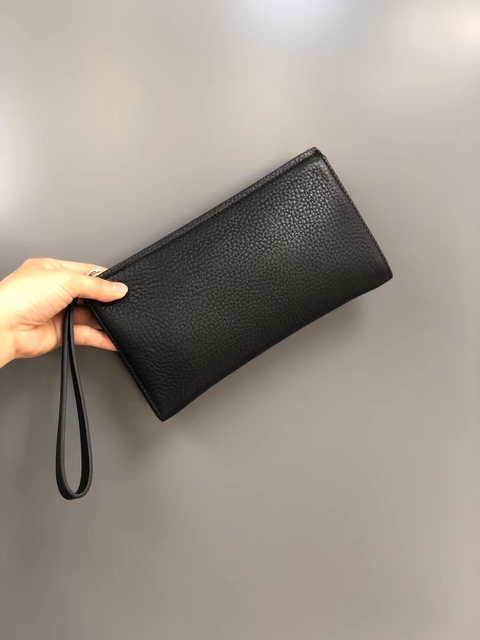Premium Woven Leather Clutch Bag Mens Top Grain Cowhide Wristlet Wallet Minimalist Phone Pouch OEM Factory Wholesale