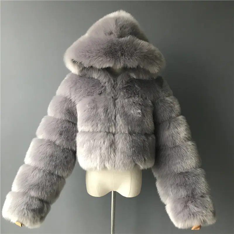 2021 New Fashion Winter Warme Frauen Lady Hot Selling Kurz mantel Imitation Pelzmantel Imitation Fox Fur Langarm Frauenmantel