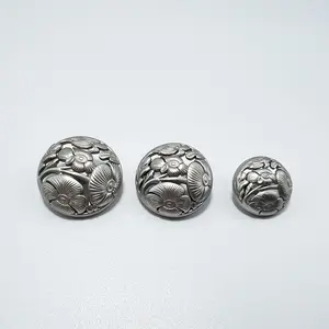 Wholesale High-End Women's Buttons Custom Metal Cutout Pattern Decorative Buttons