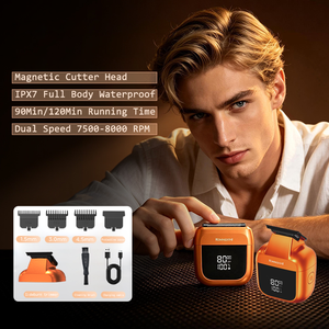 2 in 1 Cordless Mini Electric Shaver Beard Trimmer <b>Foil</b> <b>razor</b> IPX7 Waterproof Rechargeable Type-C Led Display 8000 RPM for Men - Product Image 1