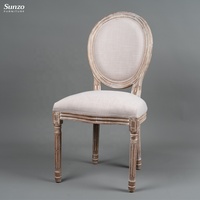 Chaise de salle à manger vintage Louis, dossier en bois massif de luxe, style mid-century, durable, pour salon, mariage, événement, banquet, restaurant, café, mobilier
