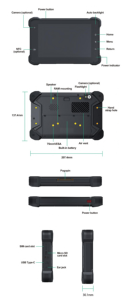 Tableta Robusta para Vehículos de 7 Pulgadas, Industrial, Resistente, IP67, MIL-STD-810G, GPS, Android 13, Octa Core, Nueva Pantalla Capacitiva, Wi-Fi, 4G - Product Image 2