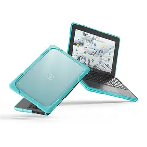 2 in 1 üst ve alt kapak Laptop Case Hard Shell Dell Chromebook 3100 kılıf Kickstand ile