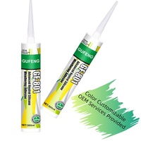 GUFENG Adhésif silicone neutre blanc anti-moisissure GF-801 300ml Pâte pour construction et décoration intérieure