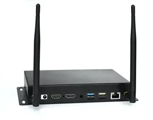 Reprodutor de mídia de sinalização digital 4K com sistema de gerenciamento de conteúdo CMS Android 11 OS 4G LTE compatível com cartão SIM UK/EU/US