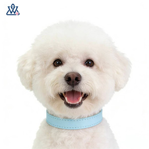 Colliers pour animaux de compagnie en cuir Wangwuwu, réglables pour chats et chiens, blanc, noir, rose, bleu, rouge, toutes saisons, style simple - Product Image 2