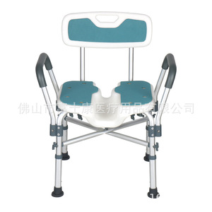 Chaise de salle de bain en alliage d'aluminium FZK 5015, siège de douche antidérapant pour personnes âgées et femmes enceintes, renforcé avec des rainures - Product Image 2