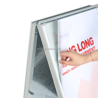 Support d'affichage vertical pliable en aluminium argenté de 25 mm pour affiches 18x24'' pour intérieur et extérieur