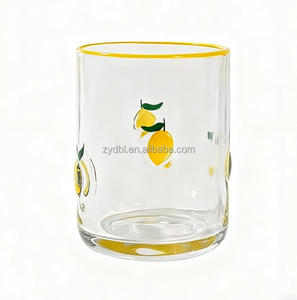 Venta al por mayor exquisitos vasos de cristal de alta calidad con patrón de frutas de 380Ml <span class=keywords><strong>para</strong></span> fiestas <span class=keywords><strong>y</strong></span> decoración de muebles - Product Image 6