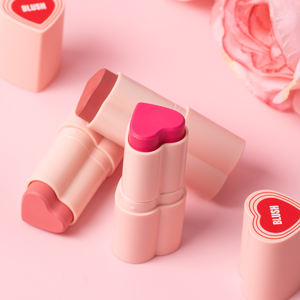 Logo personnalisé Unique Rose Multichrome Coeur Stick <span class=keywords><strong>Blush</strong></span> Visage Maquillage Marque Privée Haute Pigmentation Multi-usage Crème <span class=keywords><strong>Blush</strong></span> Stick - Product Image 2