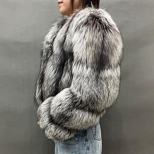 2025 nuova giacca invernale di lusso da donna con scollo a V in vera pelliccia di volpe - Product Image 6