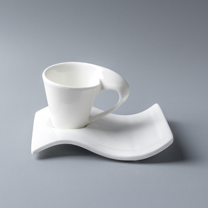 Tasse à <span class=keywords><strong>café</strong></span> en céramique blanche avec logo personnalisé tasse en porcelaine de 12oz avec glaçure unique parfaite pour les cafés et les cadeaux - Product Image 3