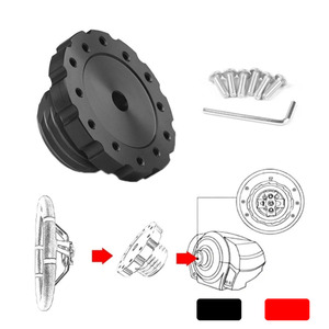 Adaptateur de base de volant Pxn T500 T300 T-Gt Tx en alliage d'aluminium noir et rouge, accessoire de jeu - Product Image 1