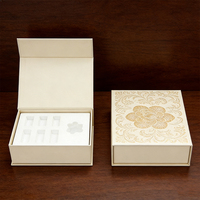 Boîte cadeau personnalisée en carton texturé à rabat magnétique pour bijoux, colliers et bagues, matériaux recyclés, écologique, dorure à chaud, imperméable