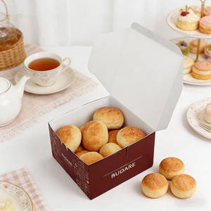 Boîte à pain personnalisée au prix d'usine, emballage cadeau en papier pour chocolat, pâtisserie, biscuits, bonbons, gâteaux, pain, croissants - Product Image 3