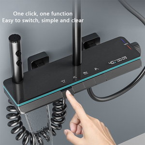 Sistema <span class=keywords><strong>Doccia</strong></span> Termostatico Premium con Display Digitale Intelligente, 4 Modalità di Getto (Pioggia/<span class=keywords><strong>Doccia</strong></span> <span class=keywords><strong>a</strong></span> Mano), Valvola in Ceramica, Montaggio <span class=keywords><strong>a</strong></span> Parete - Product Image 6
