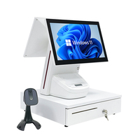 Caisse enregistreuse tactile JESEN POS Hot 15,6'' Windows Android avec imprimante 80 mm et Wifi, système de caisse enregistreuse POS pour supermarché