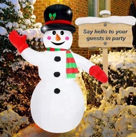 Décorations de Noël, Pâques et Halloween personnalisables en forme de bonhomme de neige gonflable, motif animal de dessin animé, en polyester/PVC, avec logo personnalisé, fabriquées au Vietnam