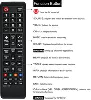 Control remoto de TV para Samsung UN60J6200AF UN60J6200AFXZA UN60J620DAF UN60J620DAFXZA UN60JU6400F
