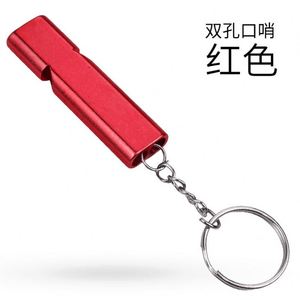 Sifflet de survie pour la randonnée en plein air, en alliage d'aluminium, double trou, haute fréquence, haute tonalité, portable - Product Image 6