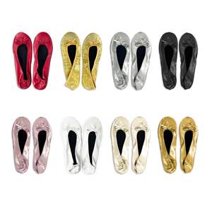 Logo personalizzato a colori arrotolabili ballerine pieghevoli per salvare le piatte regalo della damigella d'onore - Product Image 5