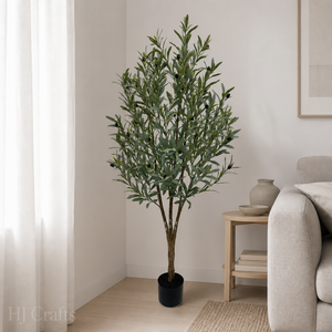 Arbre d'<span class=keywords><strong>olivier</strong></span> artificiel de 150 cm, feuilles vertes grises floquées avec olives noires, <span class=keywords><strong>prix</strong></span> d'usine, plante artificielle pour hôtel, café, projet - Product Image 1