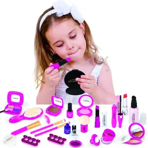Jouets de maquillage pour filles, sac cosmétique, boîte portable, joli cadeau de beauté et d'anniversaire pour enfants