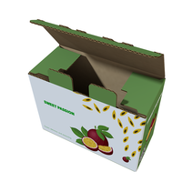 Commande en gros bon marché acceptée boîte de fruits réutilisable emballage utilisé, boîte en carton banane imprimée personnalisée