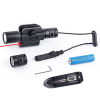 Linterna Táctica Recargable OEM, IP68, Aleación de Aluminio, LED, con Láser Verde y Rojo, para Caza al Aire Libre