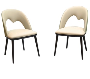 सुंदर डिजाइन डाइनिंग चेयर नकली चमड़े के साथ ठोस लकड़ी के पैर के साथ सुंदर डिजाइन डाइनिंग चेयर नकली चमड़े - Product Image 2