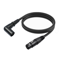 Großhandel Maßgefertigtes Zinklegierungs-Gehäuse 3-Pin 90-Grad Stecker-Buchse Audiokabel Doppelt Abgeschirmt Symmetrischer Mischer