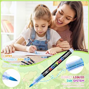 Juego de Marcadores Acrílicos para Estudiantes y Niños, 240 Colores, Punta Suave, Marcadores Opacos a Base de Agua para Dibujo Artístico - Product Image 6