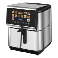 Penggorengan Udara Listrik Stainless Steel 9L Gaya Baru Langsung dari Pabrik, Penggorengan Udara Digital Pintar Logo Kustom Peralatan Dapur Rumah Tangga
