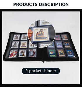 Y Y Personnalisable PU Leather Trading Card Binder Portable Toploader Card Album Collection Holder pour échanger des photos - Product Image 6