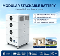 Unit Penyimpanan Energi Surya Terintegrasi Modular Stack 30kWh 11KW All-in-One LiFePO4 ESS Desain Plug and Play Untuk Rumah Tangga