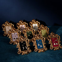 Tempat Perhiasan Bingkai Foto Kepala Phoenix Vintage, Penyangga Cincin Anting, Nampan Dekoratif untuk Memajang Aksesoris