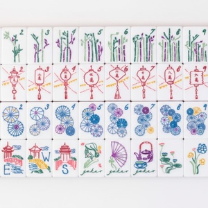 Fichas de Mahjong Americanas de Lujo, Juego de Fichas de Mahjong Americanas de 3 Capas, Acrílico, Diseño Artístico Personalizado para Entretenimiento - Product Image 6