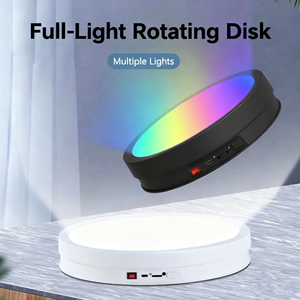 32cm điện hiển thị bàn xoay với điều khiển từ xa thông minh <span class=keywords><strong>LED</strong></span> Đèn tốc độ điều chỉnh độ sáng đầy màu sắc xoay tính năng - Product Image 2