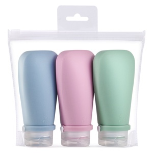 Kit de Envases de Viaje de Silicona 3 en 1, Portátil y Duradero, 90/60 ml, 4 Piezas, Libres de BPA, Botellas de Silicona Exprimibles para Lociones - Product Image 1