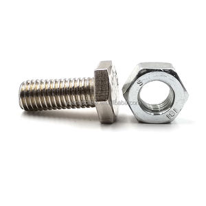 Écrous et boulons hexagonaux en acier inoxydable sur mesure de qualité 8 M6 M8 M10 16 mm Nolt et Nut DIN 933 A2-70 A4-80 Boulon écrou et fixation - Product Image 5