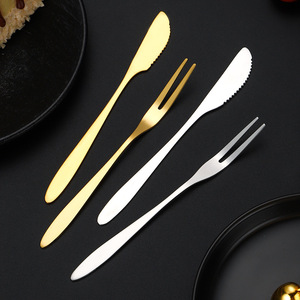 Stainless Steel Mooncake Knife And Fork Set Exquisite <b>Dessert</b> Cutlery For Mid Autumn Festival Gift - Product Image 2