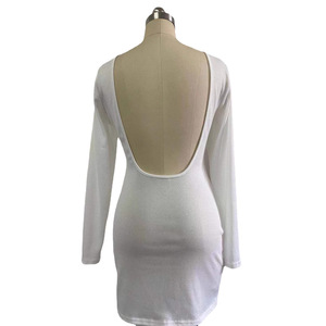 <span class=keywords><strong>2021</strong></span> <span class=keywords><strong>verano</strong></span> Europeo Americano vestido Color sólido sin espalda temperamento estilo Casual logotipo frontal Natural Stock AliExpress para <span class=keywords><strong>Amazon</strong></span> - Product Image 5