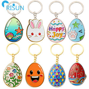 سلسلة مفاتيح من المينا لمفاتيح البيض والقط والأرانب من المصنع ، شعار مخصص ، ألعاب نارية ، سلاسل مفاتيح على شكل تنين عيد الفصح السعيد ، سلاسل مفاتيح على شكل بيضة - Product Image 1