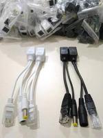 Listo en stock divisor POE 12V adaptador Ethernet de alimentación inyector divisor de Cable POE para cámara IP blanco y negro